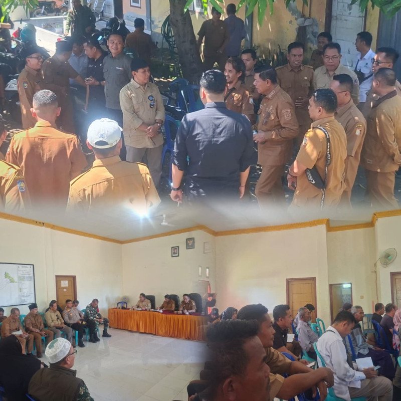 Foto Suasana Saat Tim Reforma Agraria yang Dipimpin Bupati Lotim Berdiskusi Dengan Berbagai Pihak Terkait Konflik Lahan Eks HGU PT. Tanjung Kenanga di Sambelia, Selasa (5/5/2026) (Kasi Iptu Lalu Rusmaladi)
